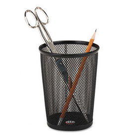 Nestable Jumbo Wire Mesh Pencil Cup, 4 3/8 dia. x 5 1/8, Black