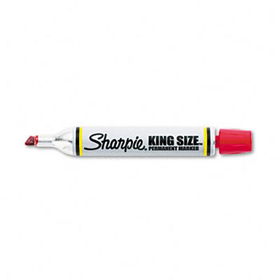 King Size Permanent Marker, Chisel Tip, Red, Dozensharpie 