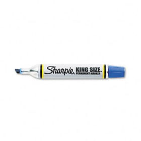 King Size Permanent Marker, Chisel Tip, Blue, Dozensharpie 