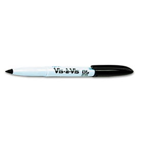 Vis--Vis Wet-Erase Marker, Fine Point, Black, Dozenexpo 