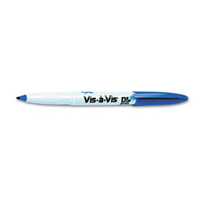 Vis--Vis Wet-Erase Marker, Fine Point, Blue, Dozenexpo 