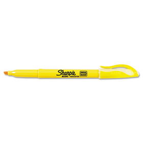 Accent Pocket Style Highlighter, Chisel Tip, Yellow, 1 Dozensharpie 