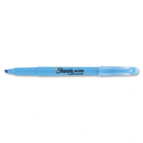 Accent Pocket Style Highlighter, Chisel Tip, Light Blue, 1 Dozensharpie 