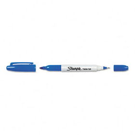 Twin-Tip Permanent Marker, Fine/Ultra Fine Point, Bluesharpie 