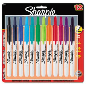 Retractable Permanent Markers, Fine Point, Asstd., 12/Setsharpie 