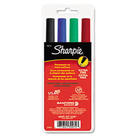 Sharpie 35074 - Permanent Marker, Extra Fine Point, Assorted, 4/Setsharpie 