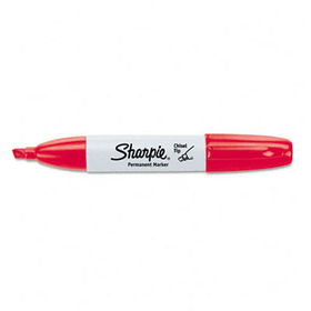 Permanent Marker, 5.3mm Chisel Tip, Red, Dozensharpie 