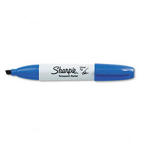 Permanent Marker, 5.3mm Chisel Tip, Blue, Dozensharpie 