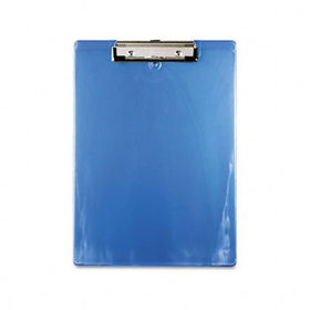 Plastic Clipboard, 1/2"" Capacity, Holds 8-1/2w x 12h, Ice Bluesaunders 