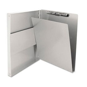 Snapak Aluminum Forms Folder, 1/2"" Capacity, Holds 8-1/2w x 12h, Silver