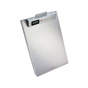 Redi-Rite Aluminum Storage Clipboard, 1"" Capacity, Holds 8-1/2w x 12h, Silver