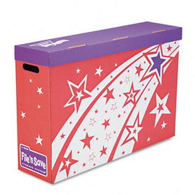 File 'n Save Bulletin Board Storage Box, 27-3/4 x 19 x 7-1/4, Bright Stars