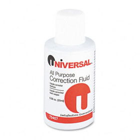 Universal 75407 - All Purpose Correction Fluid, .68 oz Bottle, White