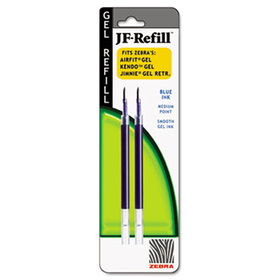 JF Refill for Jimnie Gel RT/Sarasa/Z-Grip Gel Roller Ball, Med, BE, 2/Packzebra 