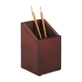 RolodexTM 93900 - Harmony Wood Pencil Cup, 3 1/2 x 5 1/2 x 3 1/2, Mahogany