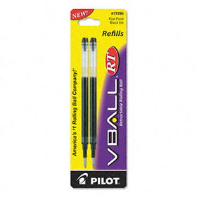 Refill for V Ball Retractable Rolling Ball Pen, Fine, Black Inkpilot 