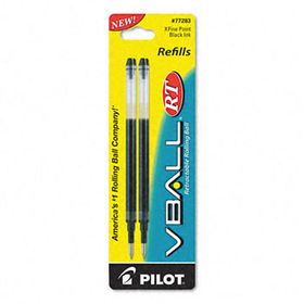 Refill for V Ball Retractable Rolling Ball Pen, Extra Fine, Black Inkpilot 