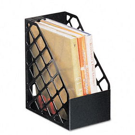 Recycled Plastic Large Magazine File, 6 1/4 x 9 1/2 x 11 3/4, Blackuniversal 