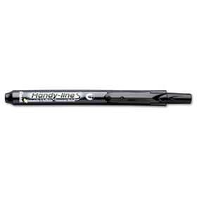 Handy-line S Retractable Permanent Markers, Fine Tip, Black, Dozenpentel 