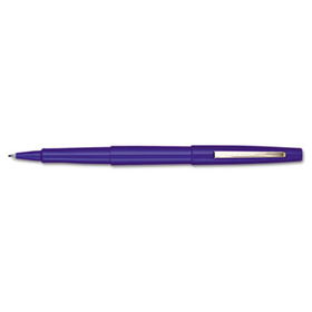 Point Guard Flair Porous Point Stick Pen, Blue Ink, Medium, Dozenpaper 