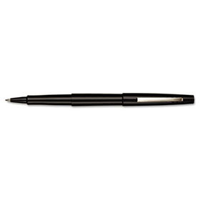 Point Guard Flair Porous Point Stick Pen, Black Ink, Medium, Dozen