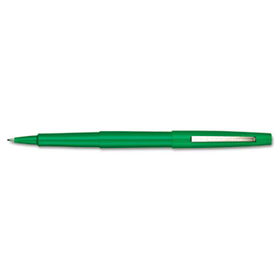 Point Guard Flair Porous Point Stick Pen, Green Ink, Medium, Dozen