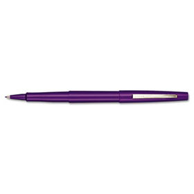 Point Guard Flair Porous Point Stick Pen, Purple Ink, Medium, Dozen