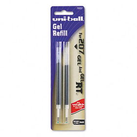 Refill for uni-ball Signo Gel 207, Medium, Black Ink, 2/Packuni 