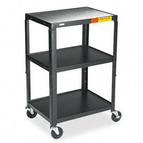 Bretford A2642 - 5-In-1 Standard Adjustable AV Cart/Stand, 3-Shelf, 24 x 18 x 42, Black