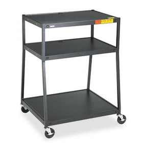 Bretford BB44P4 - Wide Body TV Cart, 3-Shelf, 32 x 27-1/2 x 44, Black