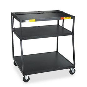 Bretford BBUL4440P5 - Wide Body TV Cart, 3-Shelf, 40 x 32-1/2 x 44, Black