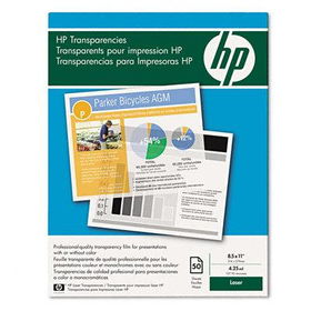 HP C2934A - Laser Brilliant Color Transparency Film, Letter, Clear, 50/Boxlaser 