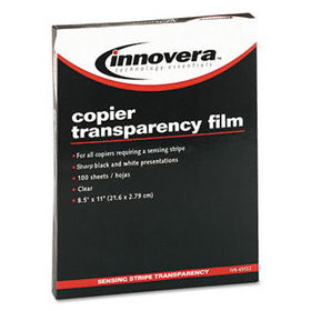 Innovera 65122 - Copier Transparency Film, Removable Sensing Stripe, Letter, Clear, 100/Boxinnovera 