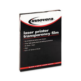 Innovera 65125 - Laser Printer Transparency Film, Letter, Clear, 50/Box