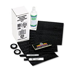 Magna Visual MBAK1 - Melamine Board Accessory Kit, Self Adhesive, Black