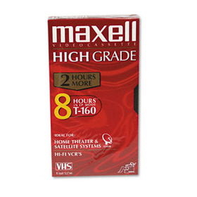 High Grade VHS Videotape Cassette, 8 Hoursmaxell 