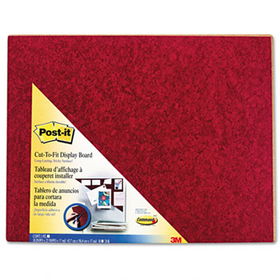 Post-it 558BY - Self-Stick Cut-to-Fit Unframed Bulletin Board, 23 x 18, Burgundy