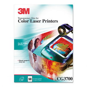 3M CG3700 - Color Laser Printer Transparency Film, Clear, Letter, 50/Boxlaser 