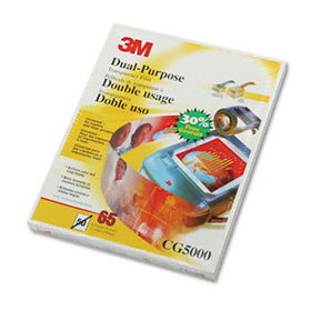 3M CG5000 - Dual-Purpose Transparency Film, Letter, Clear, 50/Box