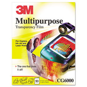 3M CG600050 - Multipurpose Transparency Film, Sensing Stripe, Letter, Clear, 50/Boxmultipurpose 