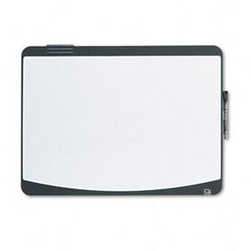 Dry-Erase Board, Foam, 23 1/2 x 17 1/2, Black/White, Black Frame