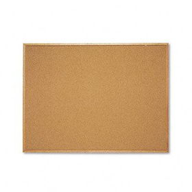 Cork Bulletin Board, Cork Over Fiberboard, 48 x 36, Laminate Oak Framequartet 