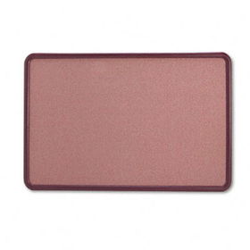 Contour Fabric Bulletin Board, 36 x 24, Mauve, Plastic Burgundy Framequartet 