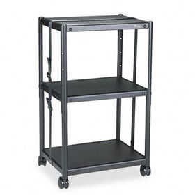 Quartet 88242 - 5-In-1 Adjustable Height AV Cart, 3-Shelf, 24w x 18d x 42h, Blackquartet 