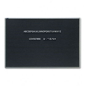 Magnetic Wall Mount Letter Board, 36 x 24, Black, Gray Aluminum Framequartet 