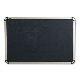 Euro-Style Bulletin Board, High-Density Foam, 36 x 24, Black/Aluminum Framequartet 