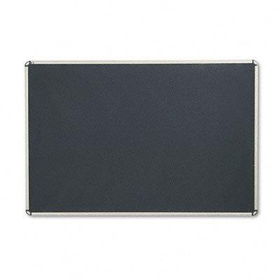 Euro-Style Bulletin Board, High-Density Foam, 72 x 48, Black/Aluminum Framequartet 