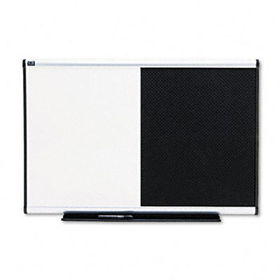 Quartet BTE643A - Dry Erase/Bulletin Board, Embossed Foam, 36 x 24, Black/White, Aluminum Framequartet 