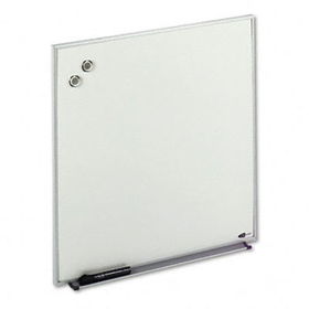 Magnetic Dry Erase Board, Painted Steel, 23 x 23, White, Aluminum Framequartet 