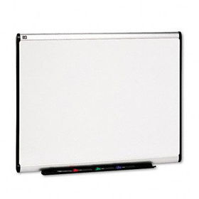 Premium Dry Erase Board, Porcelain/Steel, 48 x 36, White/Aluminum Framequartet 